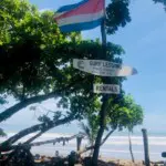 Playa Hermosa near Uvita and Casitas Del Rio Riverfront Eco lodge massive beach 2 surf lessons