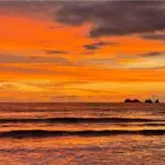 sunset at playa pinuela